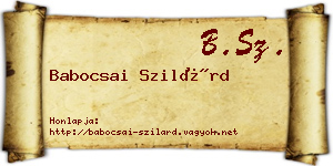 Babocsai Szilárd névjegykártya